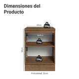 Gabinete de Cocina Vik Marrón y Verde 60x84cm sin Mesón sin Pozuelo - MUEBLES INFERIORES DE COCINA | Bylmo