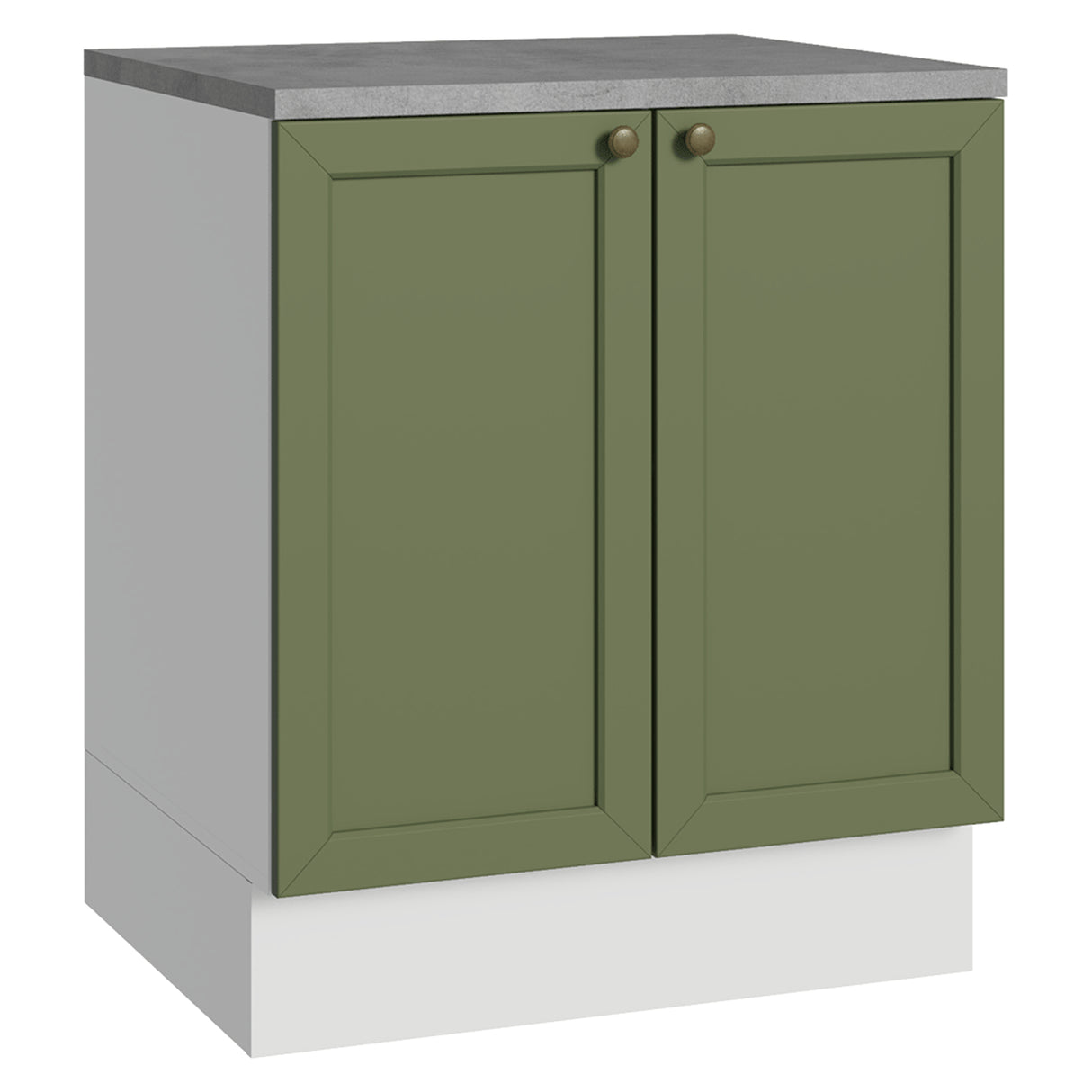 Gabinete de Cocina Vik Blanco y Verde 70x84cm sin Mesón sin Pozuelo - MUEBLES INFERIORES DE COCINA | Bylmo