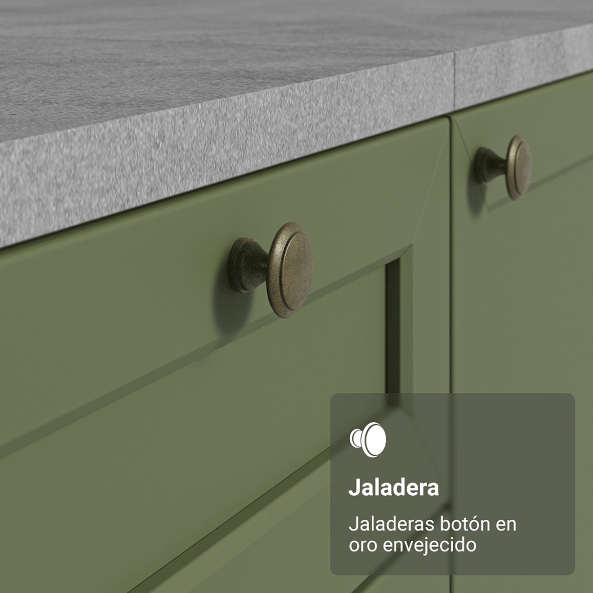 Gabinete de Cocina Vik Blanco y Verde 70x84cm sin Mesón sin Pozuelo - MUEBLES INFERIORES DE COCINA | Bylmo