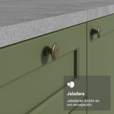 Gabinete de Cocina Vik Blanco y Verde 70x84cm sin Mesón sin Pozuelo - MUEBLES INFERIORES DE COCINA | Bylmo