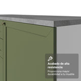 Gabinete de Cocina Vik Blanco y Verde 70x84cm sin Mesón sin Pozuelo - MUEBLES INFERIORES DE COCINA | Bylmo