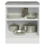 Gabinete de Cocina Vik Blanco y Verde 70x84cm sin Mesón sin Pozuelo - MUEBLES INFERIORES DE COCINA | Bylmo
