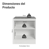 Gabinete de Cocina Vik Blanco y Verde 70x84cm sin Mesón sin Pozuelo - MUEBLES INFERIORES DE COCINA | Bylmo