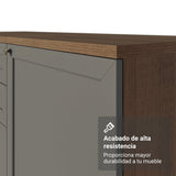 Gabinete de Cocina Vik Marrón y Gris 80x84cm sin Mesón sin Pozuelo - MUEBLES INFERIORES DE COCINA | Bylmo