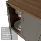 Gabinete de Cocina Vik Marrón y Gris 80x84cm sin Mesón sin Pozuelo - MUEBLES INFERIORES DE COCINA | Bylmo