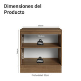 Gabinete de Cocina Vik Marrón y Gris 80x84cm sin Mesón sin Pozuelo - MUEBLES INFERIORES DE COCINA | Bylmo