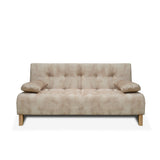 Sofacama Leroy Camel 180x85cm Reclinable De Tres Puestos Con Apoya Brazos