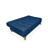 Sofacama Leroy Azul 180x85cm Reclinable de Tres Puestos con Apoya Brazos - SOFAS Y POLTRONAS | Bylmo