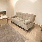 Sofacama Glaser Camel 180x85cm Reclinable De Tres Puestos Con Apoya Brazos