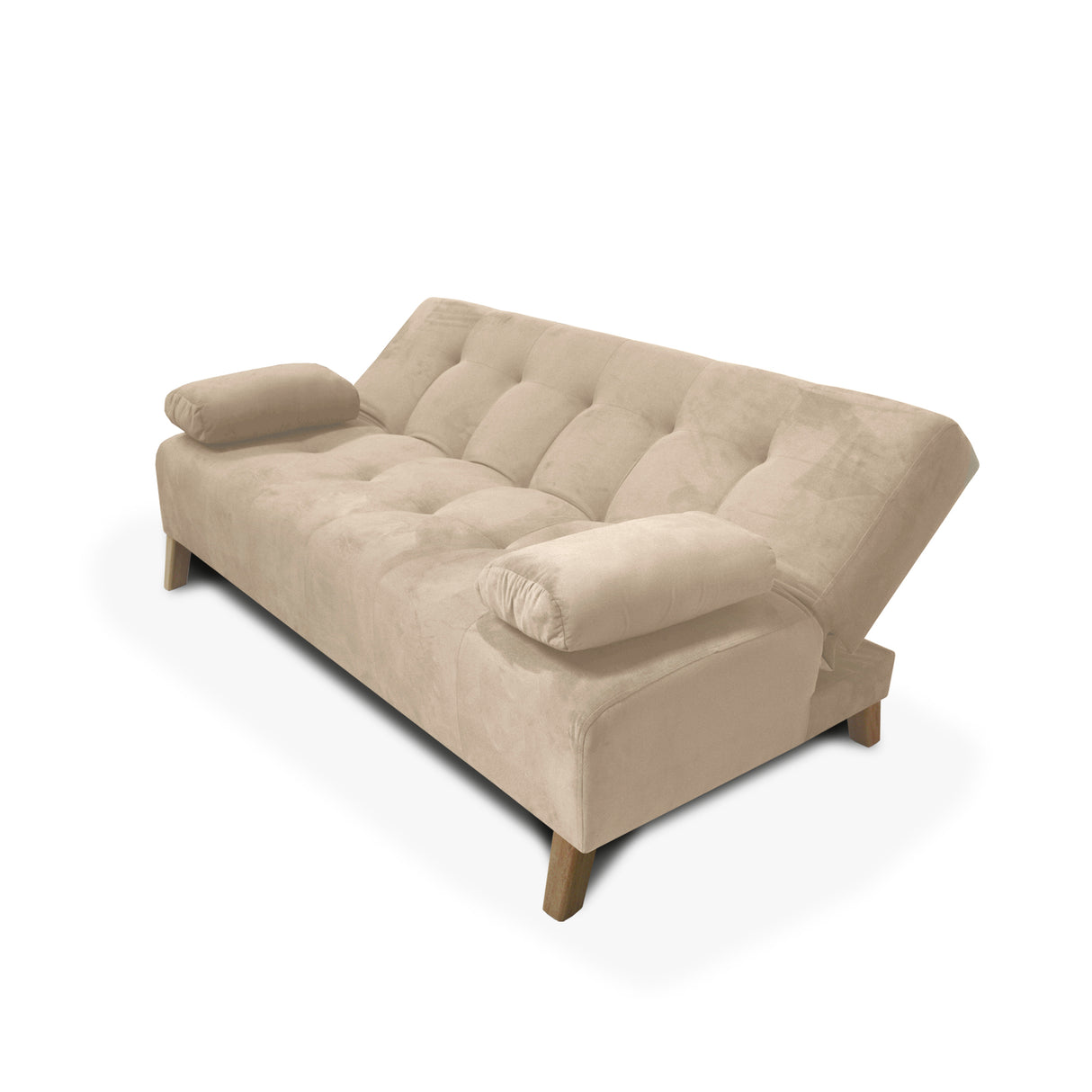 Sofacama Glaser Camel 180x85cm Reclinable De Tres Puestos Con Apoya Brazos