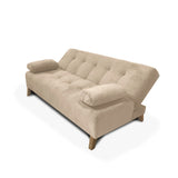 Sofacama Glaser Camel 180x85cm Reclinable De Tres Puestos Con Apoya Brazos
