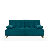 Sofacama Glaser Turquesa 180x85cm Reclinable de Tres Puestos con Apoya Brazos
