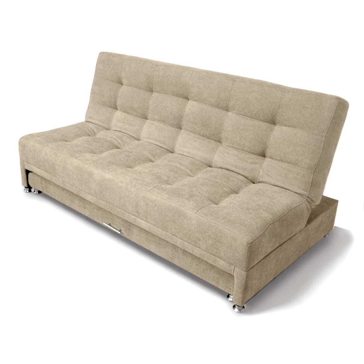 Sofá Cama Tarima Brooke Camel 190x95cm Reclinable De Tres Puestos Sin Apoya Brazos