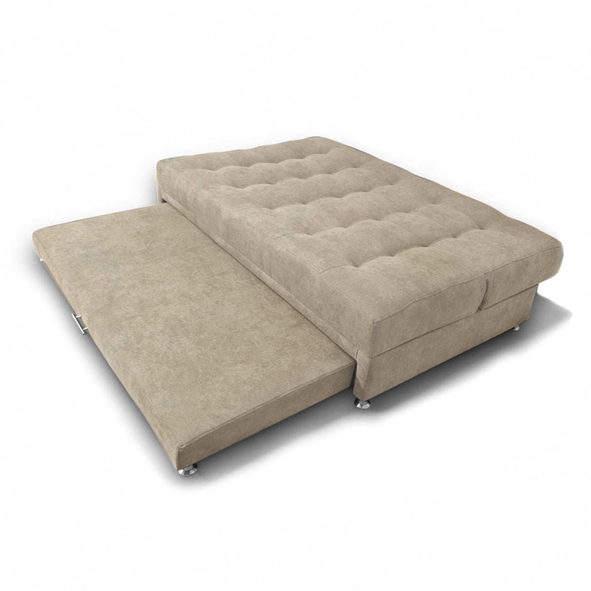 Sofá Cama Tarima Brooke Camel 190x95cm Reclinable de Tres Puestos sin Apoya Brazos - SOFAS Y POLTRONAS | Bylmo