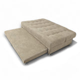Sofá Cama Tarima Brooke Camel 190x95cm Reclinable De Tres Puestos Sin Apoya Brazos