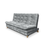 Sofá Cama Agassi Gris 190x95cm Reclinable de Tres Puestos sin Apoya Brazos