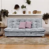 Sofá Cama Agassi Gris 190x95cm Reclinable de Tres Puestos sin Apoya Brazos
