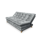 Sofá Cama Agassi Gris 190x95cm Reclinable de Tres Puestos sin Apoya Brazos