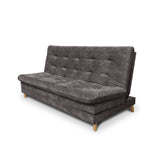 Sofá Cama Agassi Café 190x95cm Reclinable De Tres Puestos Sin Apoya Brazos