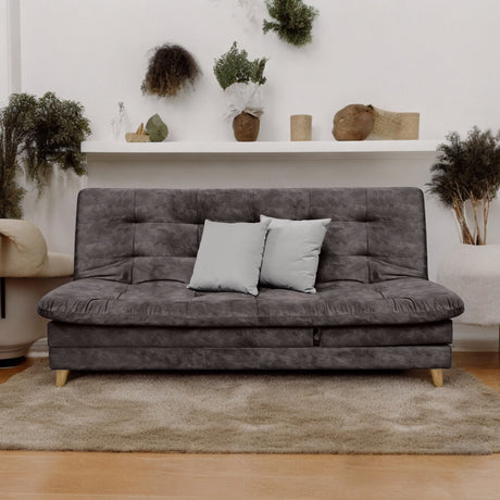 Sofá Cama Tarima Agassi Café 190x95cm Reclinable De Tres Puestos Sin Apoya Brazos - SOFAS Y POLTRONAS | Bylmo