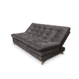 Sofá Cama Agassi Café 190x95cm Reclinable De Tres Puestos Sin Apoya Brazos