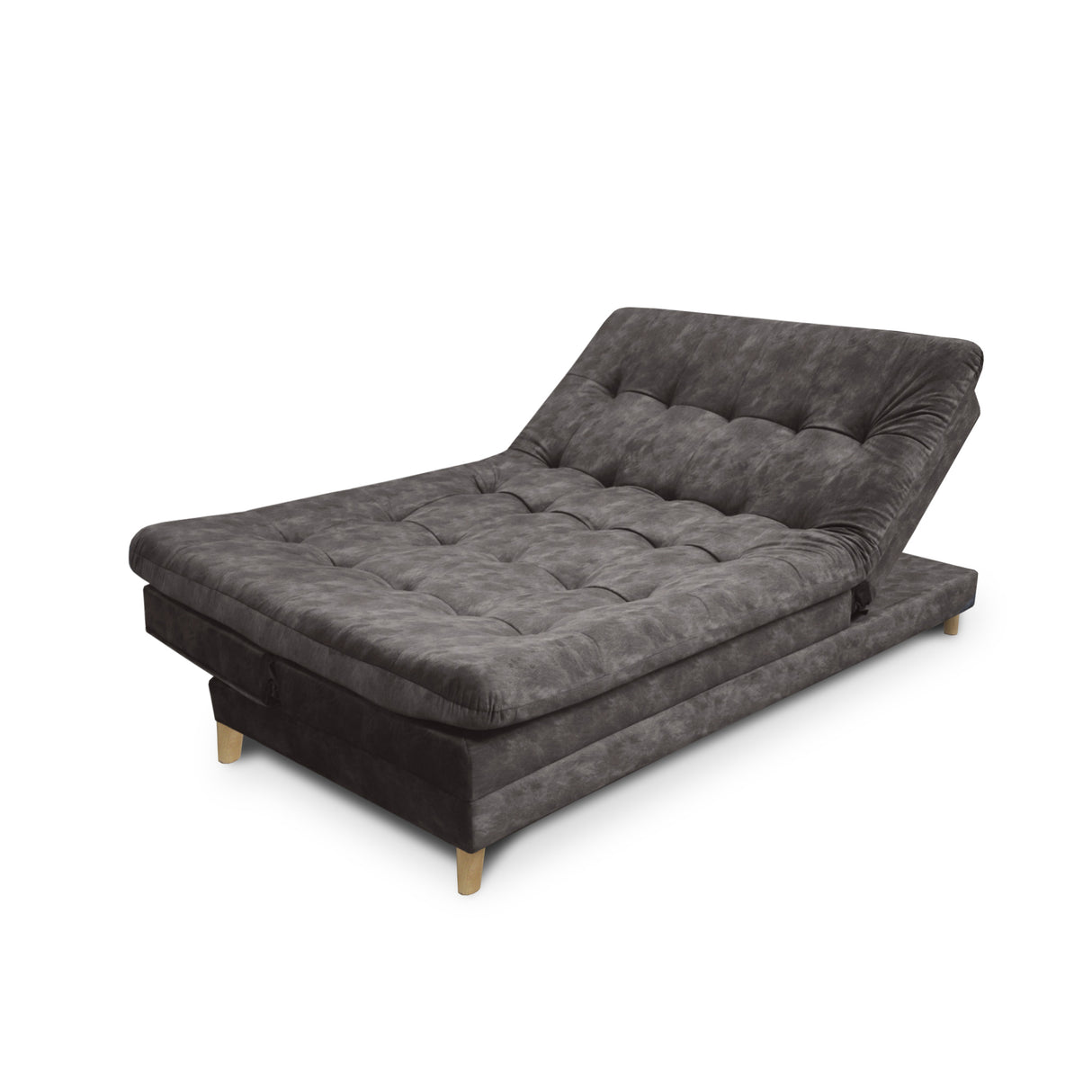 Sofá Cama Agassi Café 190x95cm Reclinable De Tres Puestos Sin Apoya Brazos
