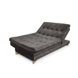 Sofá Cama Agassi Café 190x95cm Reclinable De Tres Puestos Sin Apoya Brazos