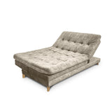 Sofá Cama Agassi Camel 190x95cm Reclinable de Tres Puestos sin Apoya Brazos