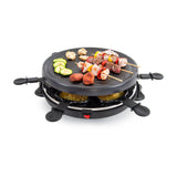 Raclette Kalley Negro Mate 29.5x12.5cm Antiadherente con Seis Mini Sartenes - SARTENES ELECTRICOS | Bylmo