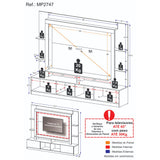 Centro de Entretenimiento Berlín Negro 213x171cm Para TV Hasta 65" Pulgadas con Dos Comportimientos