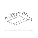 Campana Extractora Haceb Tofu Negro 59.6x8.4cm 110 Voltios de Tres Velocidades y con Iluminación - CAMPANAS Y EXTRACTORES | Bylmo