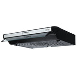 Campana Extractora Haceb Kala Negro y Inox 60x11.6cm 110 Voltios de Tres Velocidades y con Iluminación - CAMPANAS Y EXTRACTORES | Bylmo