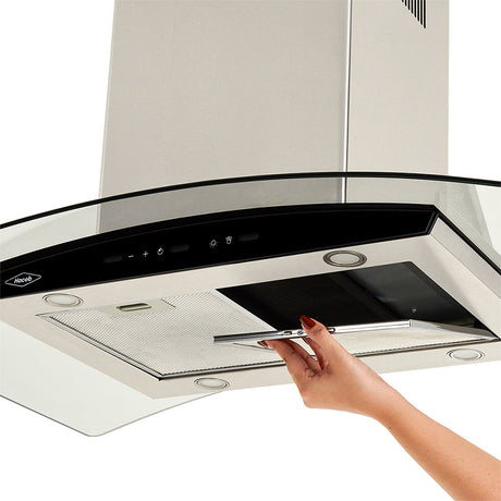 Campana Extractora Isla Haceb Negro 96x45.5cm 110 Voltios de Tres Velocidades con Pantalla Digital y con Iluminación - CAMPANAS Y EXTRACTORES | Bylmo