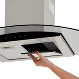 Campana Península Haceb Negro 95.5x42.5cm 110 Voltios de Tres Velocidades con Pantalla Digital y con Iluminación - CAMPANAS Y EXTRACTORES | Bylmo