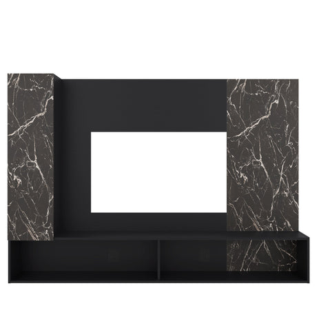 Combo Panel TV Beta Wengue y Bar Bowie Plomo - Bylmo