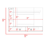 Panel de TV Beta Wengue y Mamba 185x128.5cm para TV Hasta 65 Pulgadas con Dos Compartimientos - MUEBLES DE TV | Bylmo