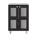 Mueble para Lavamanos Haysi Wengue 59.3x86.5cm Individual con Lavamanos y con Dos Puertas - MUEBLES PARA LAVAMANOS | Bylmo