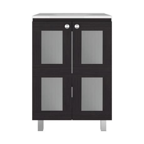 Mueble para Lavamanos Haysi Wengue 59.3x86.5cm Individual con Lavamanos y con Dos Puertas - MUEBLES PARA LAVAMANOS | Bylmo