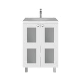 Mueble para Lavamanos Haysi Blanco 59.3x86.5cm Individual con Lavamanos y con Dos Puertas