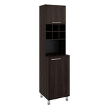 Alacena Attica Nogal 50x204cm con Dos Puertas y con Patas - ALACENAS Y MUEBLES MICROONDAS | Bylmo
