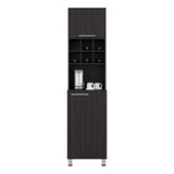 Alacena Attica Wengue 50x204cm con Dos Puertas y con Patas - ALACENAS Y MUEBLES MICROONDAS | Bylmo