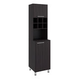 Alacena Attica Wengue 50x204cm con Dos Puertas y con Patas - ALACENAS Y MUEBLES MICROONDAS | Bylmo