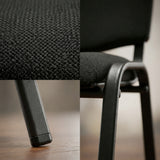 Silla Interlocutora Negro 48x78cm Apilable sin Espaldar y sin Apoya Brazos - SILLAS DE OFICINA | Bylmo