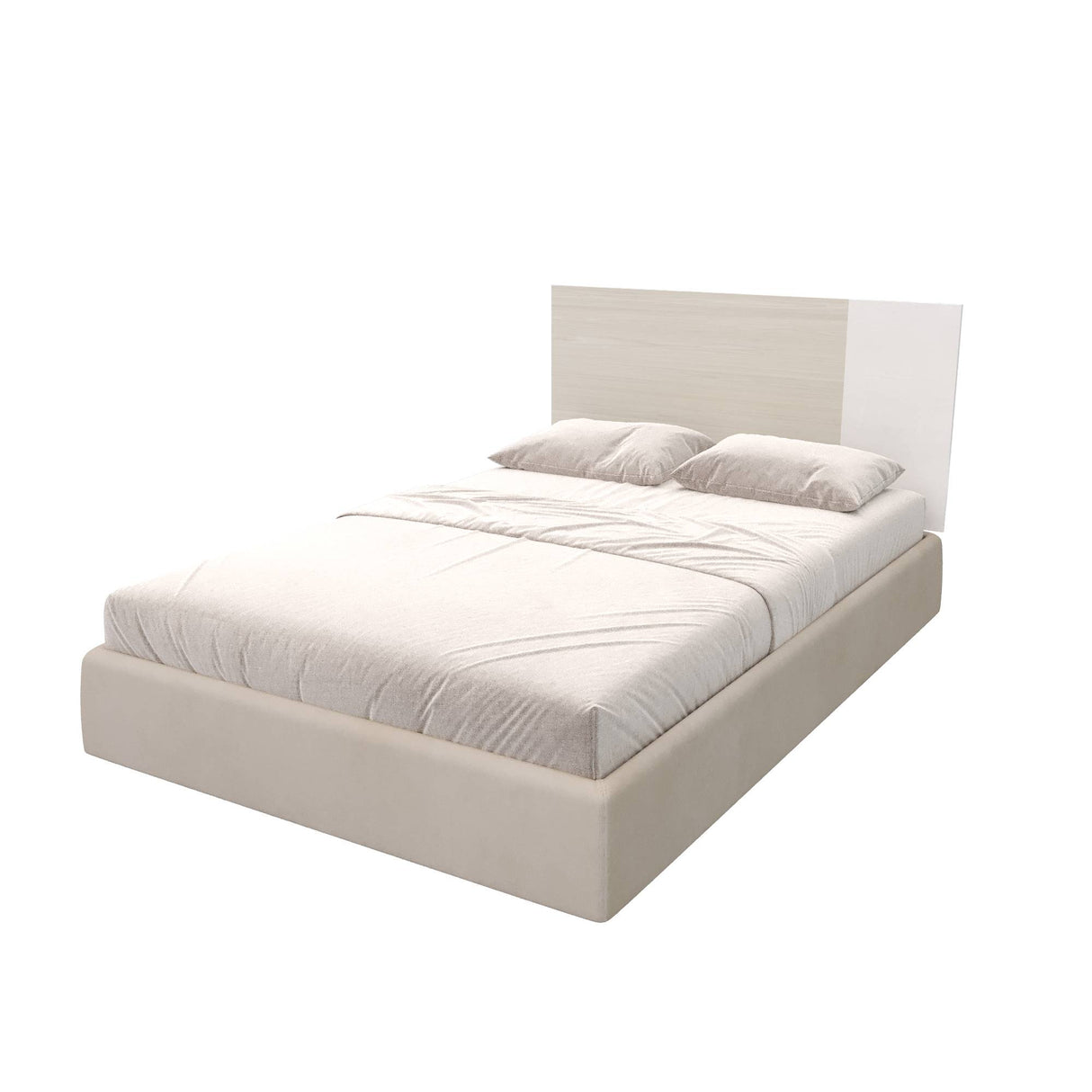 Cabecero Soren Niebla y Blanco 147x70.8cm para Cama Doble