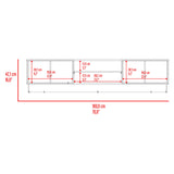 Rack de TV Caoba Nogal 180.2x42.1cm para TV Hasta 75" Pulgadas con Dos Compartimientos