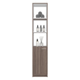 Mueble Auxiliar para Baño Bath Avellana y Blanco 33x162.2cm con Cuatro Entrepaños