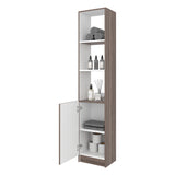 Mueble Auxiliar para Baño Bath Avellana y Blanco 33x162.2cm con Cuatro Entrepaños