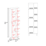 Optimizador de Baño Bath Avellana y Blanco 51.2x178.1cm con Siete Entrepaños
