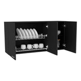 Mueble Superior de Cocina Superior Wengue 120x60cm con Tres Puertas y Un Entrepaño