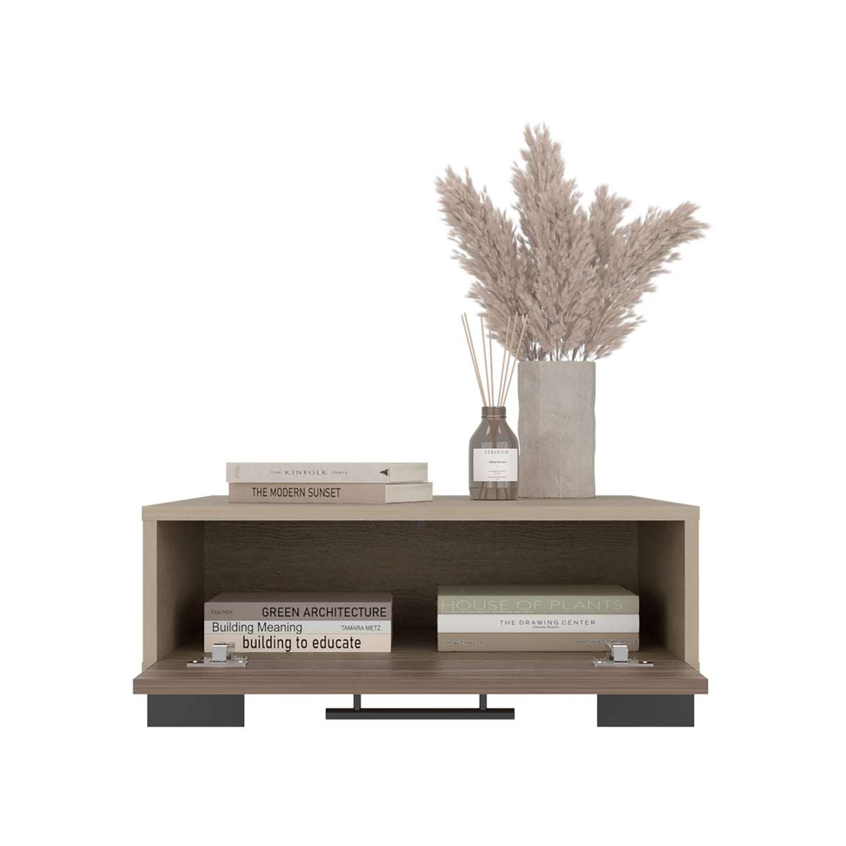 Mesa de Centro Marsella Cartagena y Avellana 60x23.8cm Cuadrado con Patas